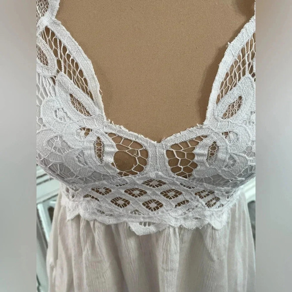 Free People White Lace Top Small - Picture 4 of 6